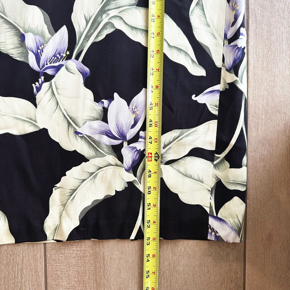 VTG Tommy Bahama Womens Silk Hawaiian Maxi Dress Size 2 Floral Tropical Resort - Picture 8 of 9
